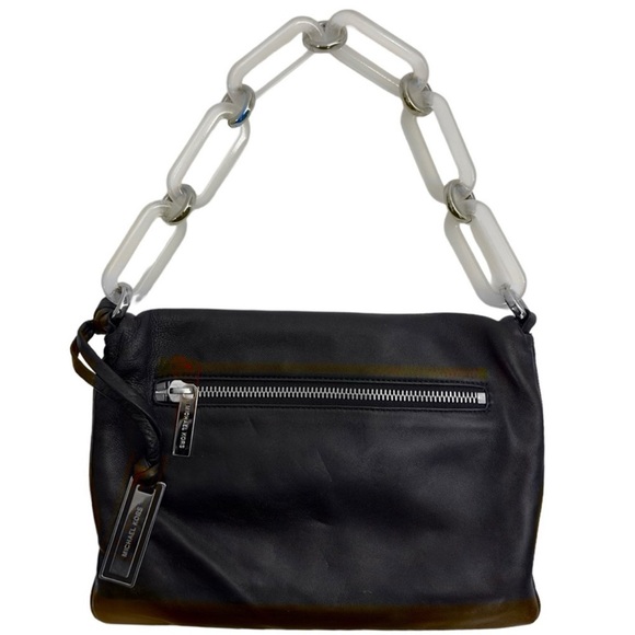 2010 Lambskin MK flap bag with lucite chains. Extremely rare in black - Picture 4 of 7